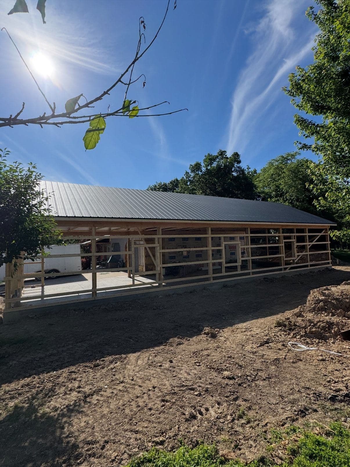 Roof on, walls open